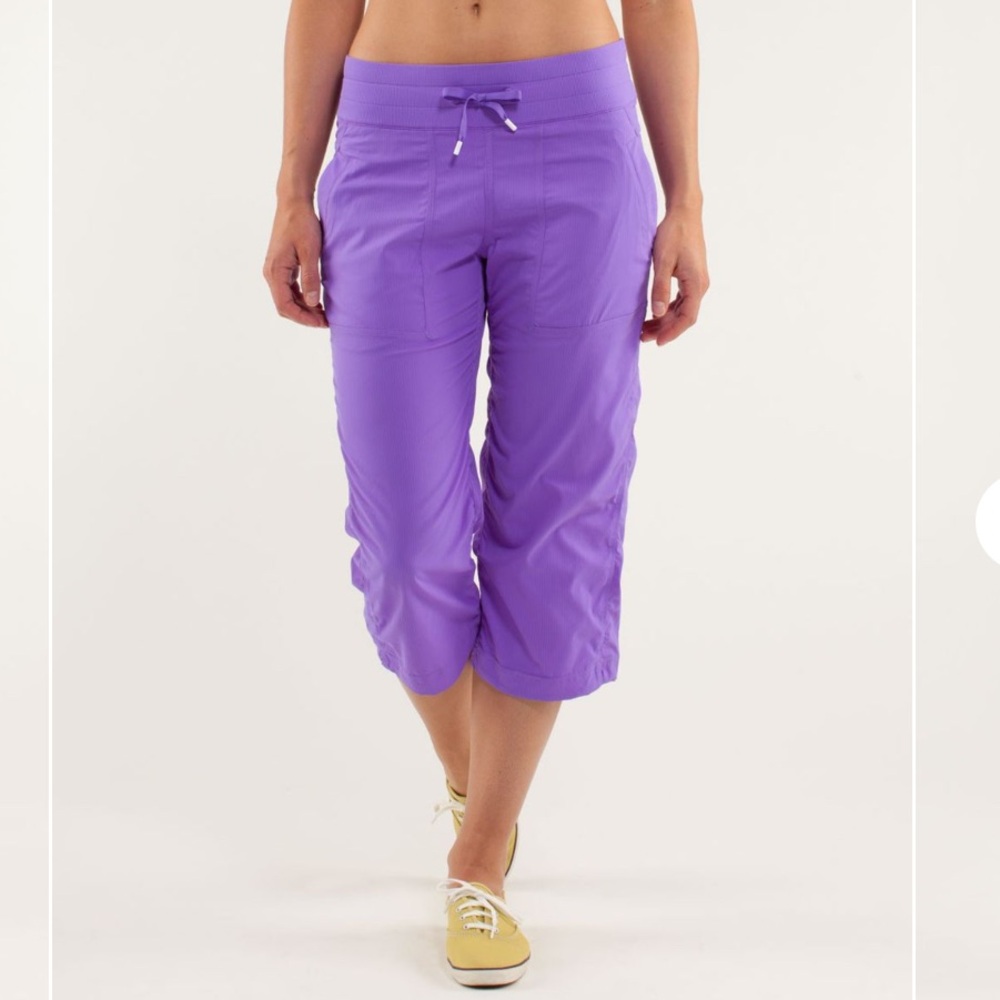 LULULEMON Studio Crops *No Liner Power Purple size 6